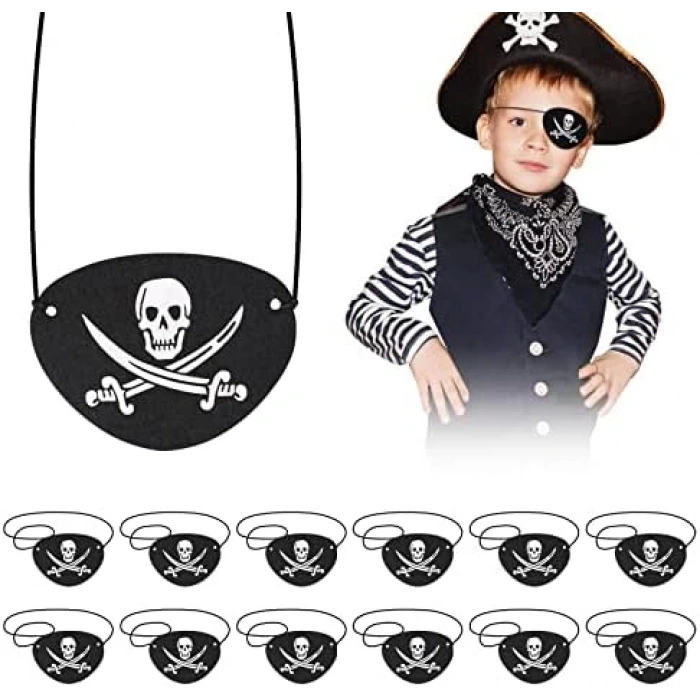 Vinleks Deri Korsan Göz Bandı Göz Maskesi Lastikli (5365)