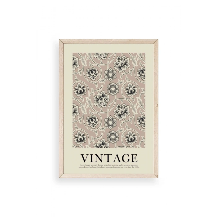 Vintage Ahşap Çerçeveli Tablo 23 x 30