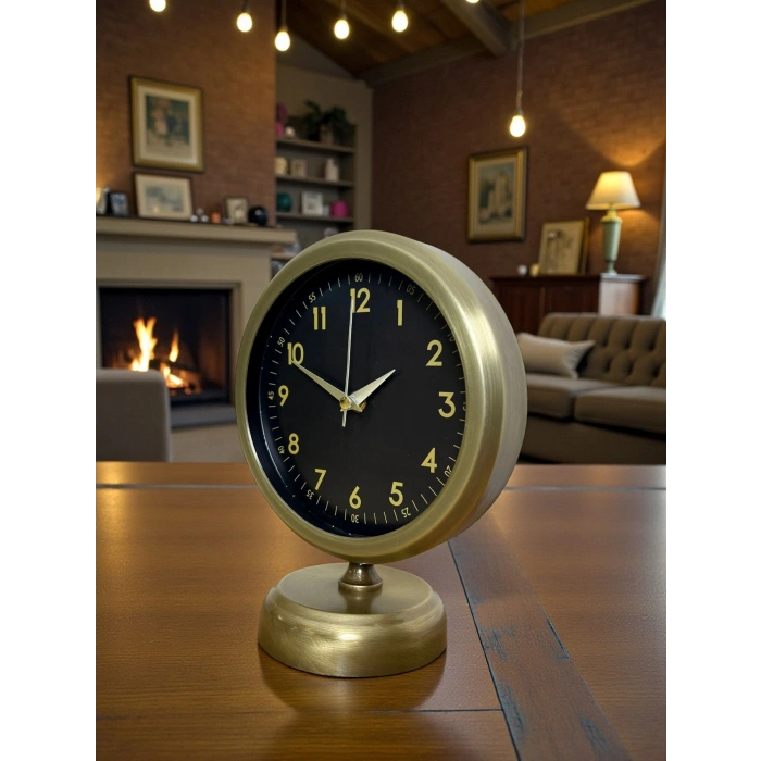 Vintage Craft 25 x 20 Distressed Metal Desk Clock