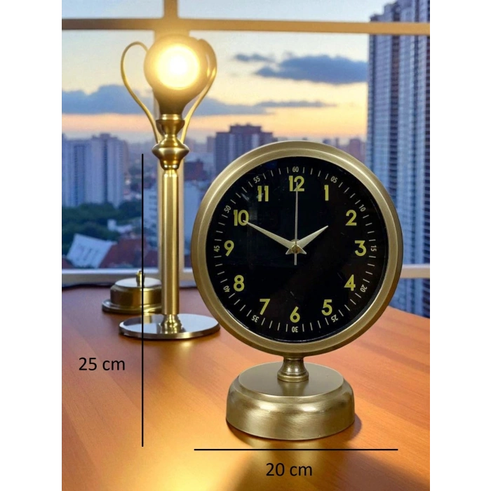 Vintage Craft 25 x 20 Distressed Metal Desk Clock