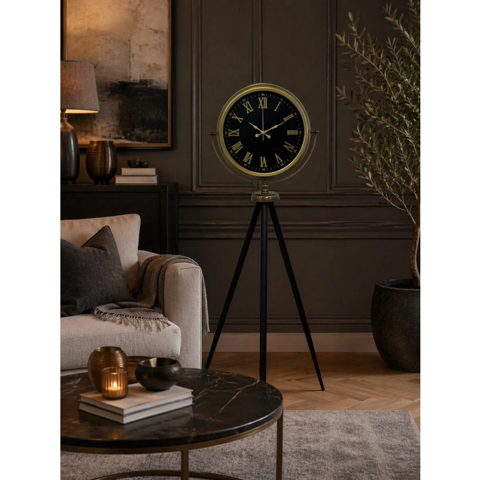 Vintage Roma Rakamlı Modern Tripod Ayaklı Saat