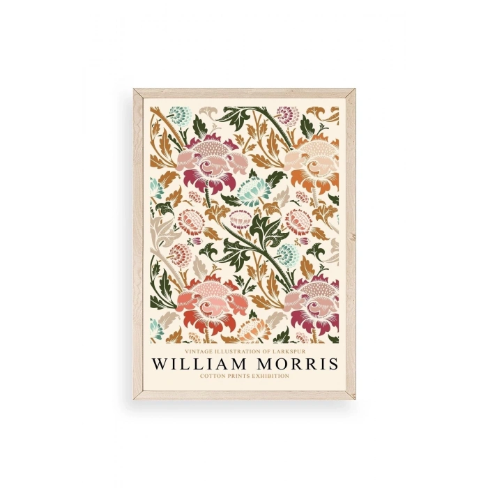 William Morris Ahşap Çerçeveli Tablo 17 x 23