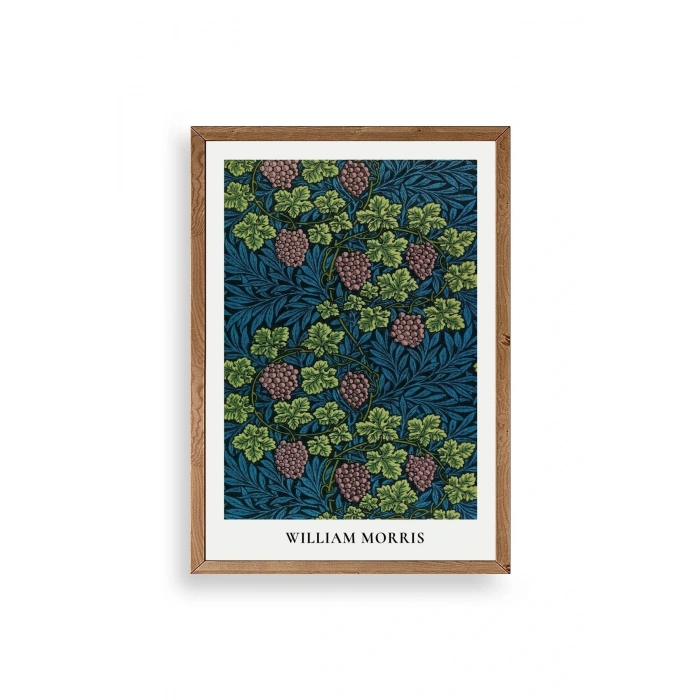 William Morris Ahşap Çerçeveli Tablo 17 x 23