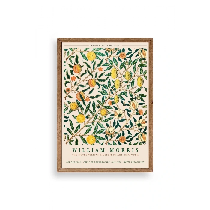 William Morris Ahşap Çerçeveli Tablo 23 x 30