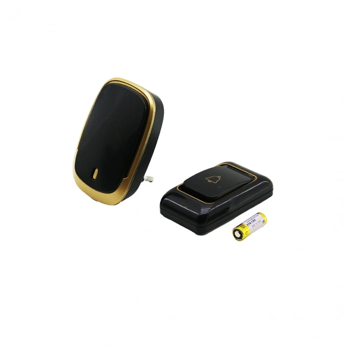WIRELESS WIRELESS DOORBELL BATTERY OPERATED 100M RANGE BLACK COLOR (5365)