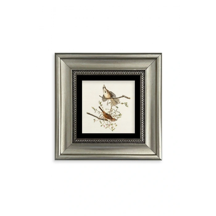 Yabani Dal Serçe Çerçeveli Taş Tablo 20 cm