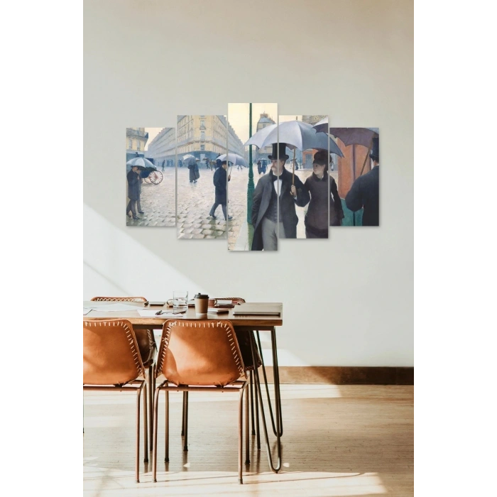Yağmur Şehir 5 Parçalı Mdf Tablo 60 x 100