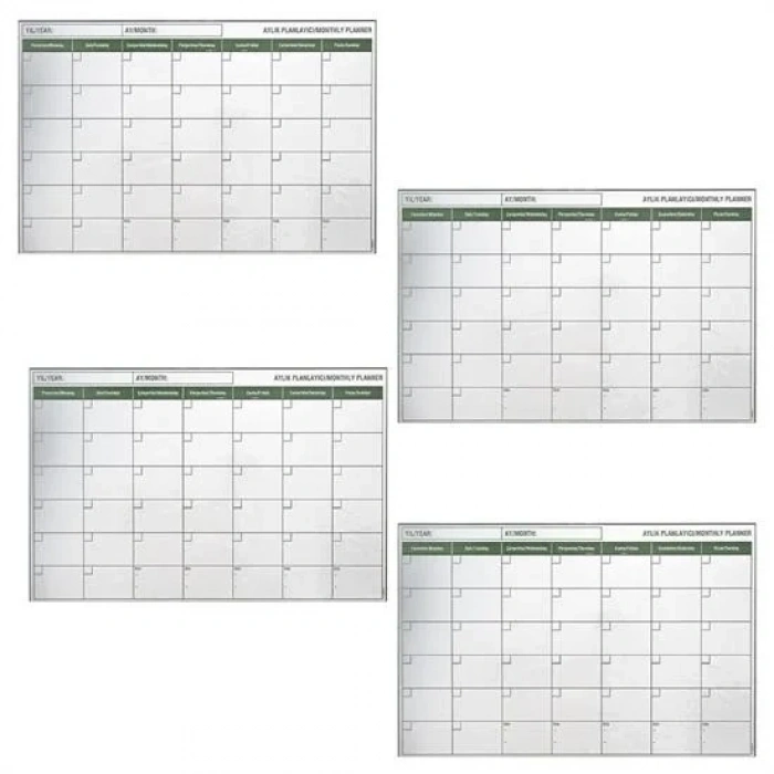Yapışkanlı Manyetik Program Planlayıcı 85x56 Cm