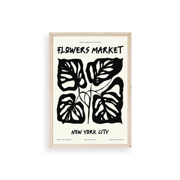 Yaprak Ahşap Çerçeveli Tablo 17 x 23