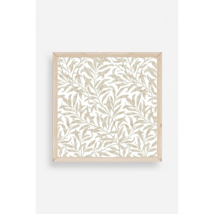 Yaprak Ahşap Çerçeveli Tablo 23 x 23