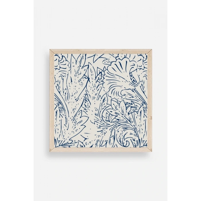 Yaprak Ahşap Çerçeveli Tablo 23 x 23