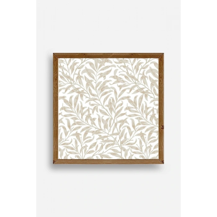 Yaprak Ahşap Çerçeveli Tablo 23 x 23