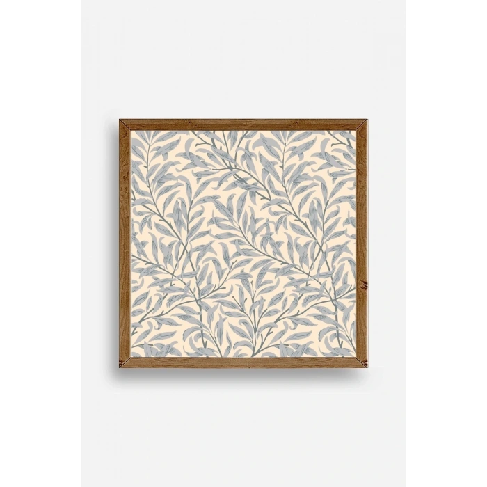 Yaprak Ahşap Çerçeveli Tablo 23 x 23