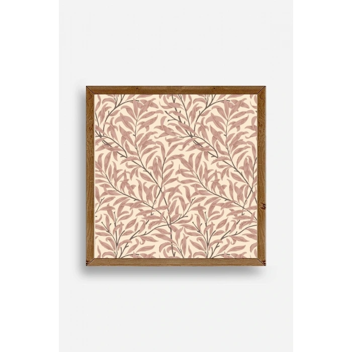 Yaprak Ahşap Çerçeveli Tablo 23 x 23