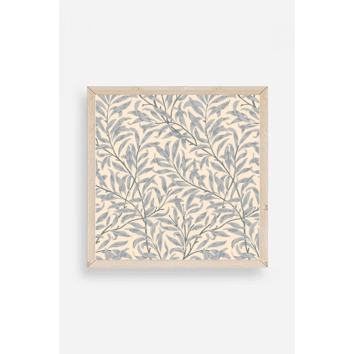 Yaprak Ahşap Çerçeveli Tablo 23 x 23