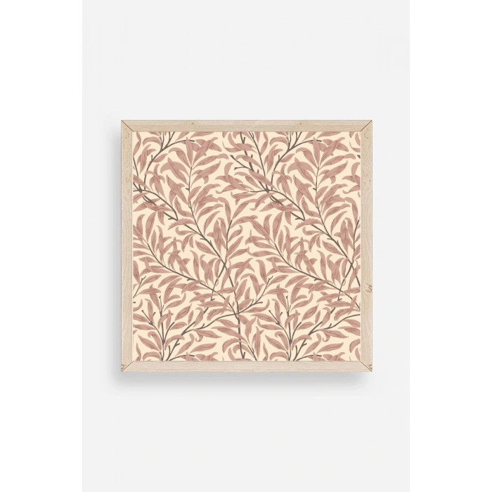 Yaprak Ahşap Çerçeveli Tablo 23 x 23