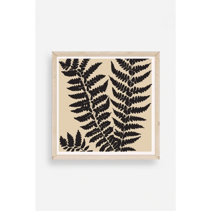 Yaprak Ahşap Çerçeveli Tablo 23 x 23