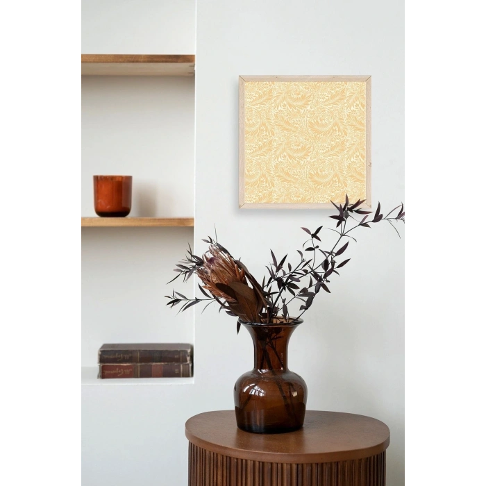 Yaprak Ahşap Çerçeveli Tablo 23 x 23