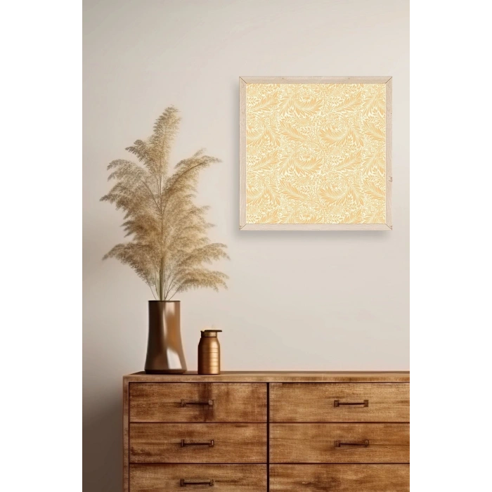 Yaprak Ahşap Çerçeveli Tablo 23 x 23