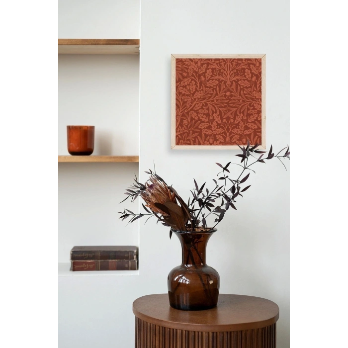 Yaprak Ahşap Çerçeveli Tablo 23 x 23