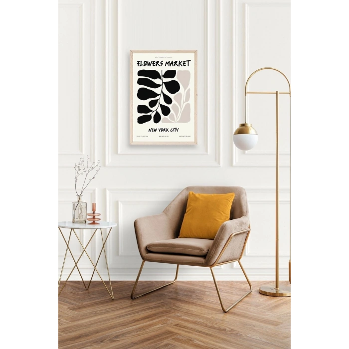 Yaprak Ahşap Çerçeveli Tablo 23 x 30