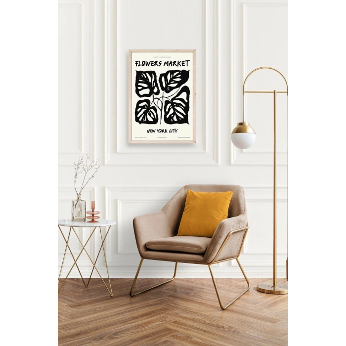 Yaprak Ahşap Çerçeveli Tablo 23 x 30