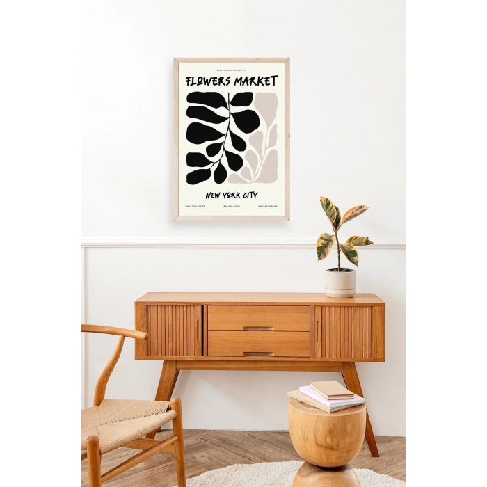 Yaprak Ahşap Çerçeveli Tablo 23 x 30