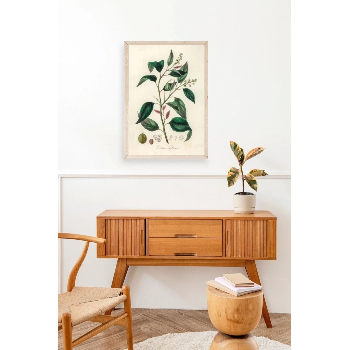 Yaprak Ahşap Çerçeveli Tablo 23 x 30