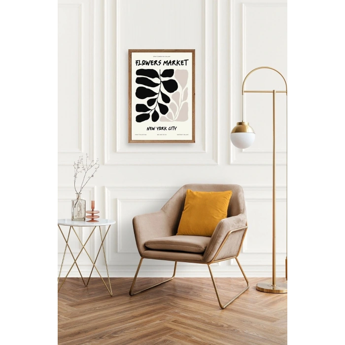 Yaprak Ahşap Çerçeveli Tablo 30 x 42