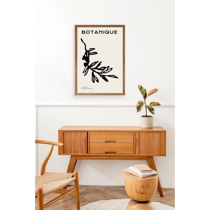 Yaprak Ahşap Çerçeveli Tablo 30 x 42