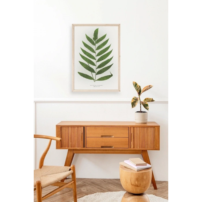 Yaprak Ahşap Çerçeveli Tablo 30 x 42