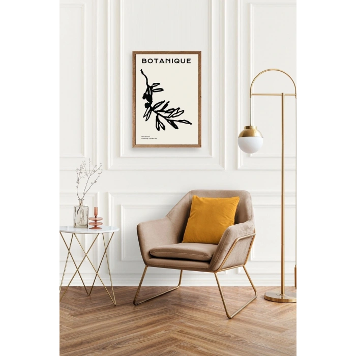 Yaprak Ahşap Çerçeveli Tablo 30 x 42