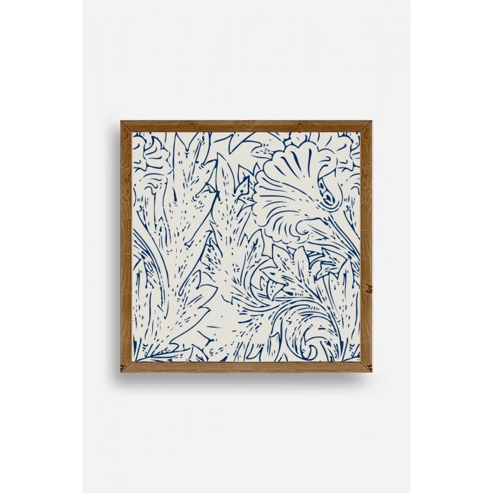 Yaprak Ahşap Çerçeveli Tablo 42 x 42