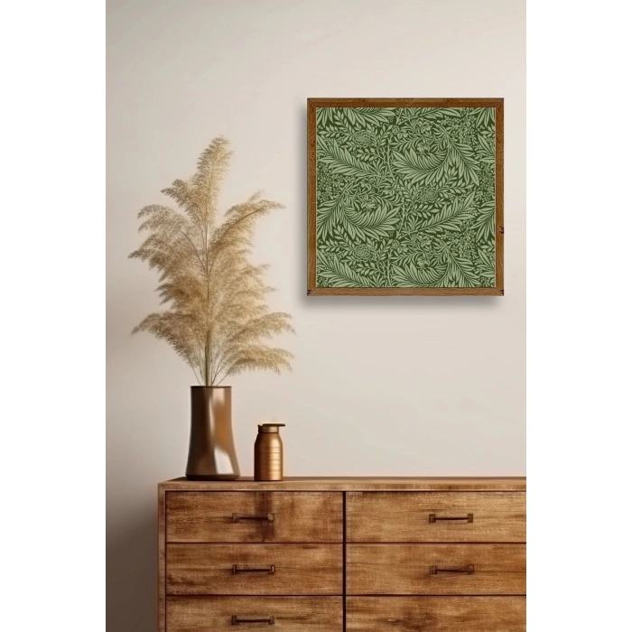 Yaprak Ahşap Çerçeveli Tablo 42 x 42