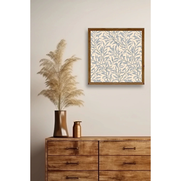 Yaprak Ahşap Çerçeveli Tablo 42 x 42