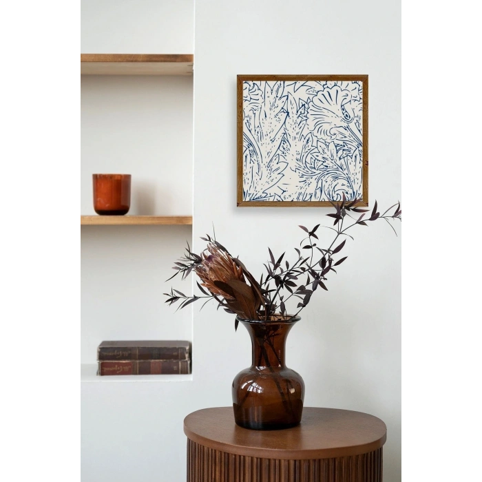 Yaprak Ahşap Çerçeveli Tablo 42 x 42