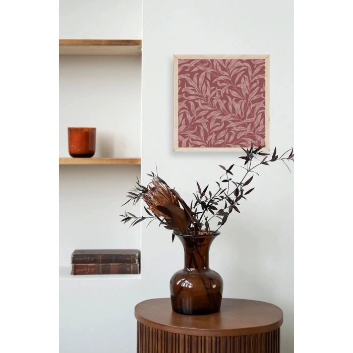 Yaprak Ahşap Çerçeveli Tablo 42 x 42