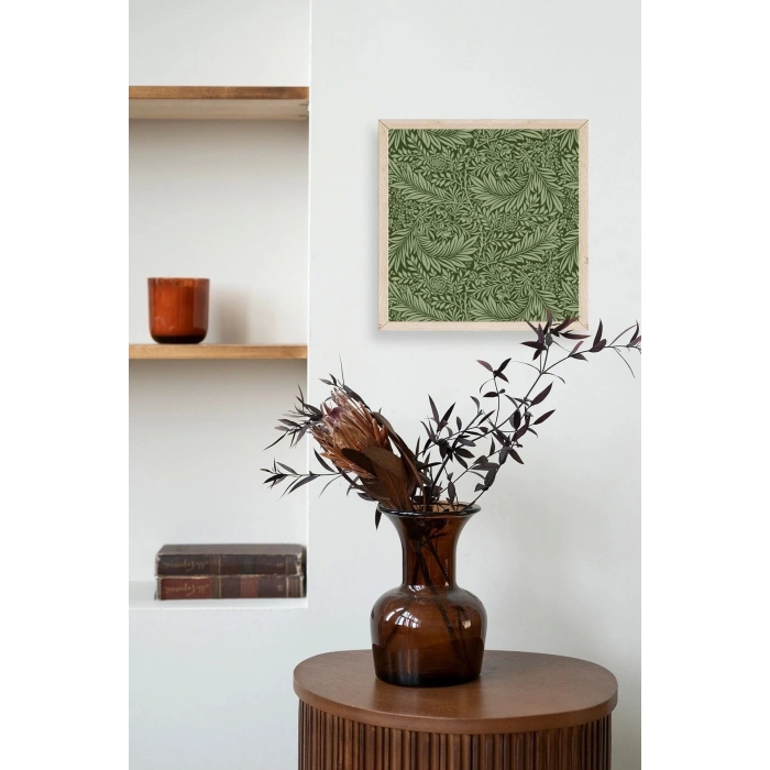 Yaprak Ahşap Çerçeveli Tablo 42 x 42