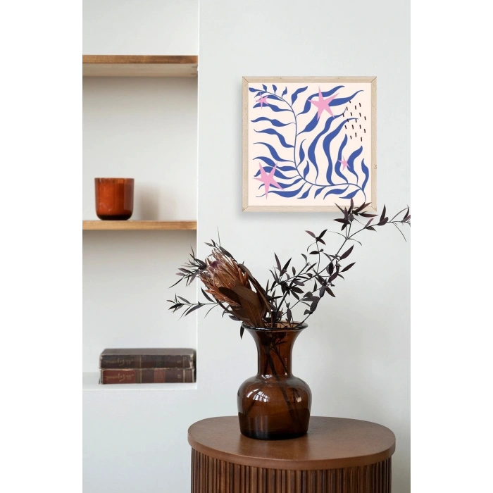 Yaprak Ahşap Çerçeveli Tablo 42 x 42