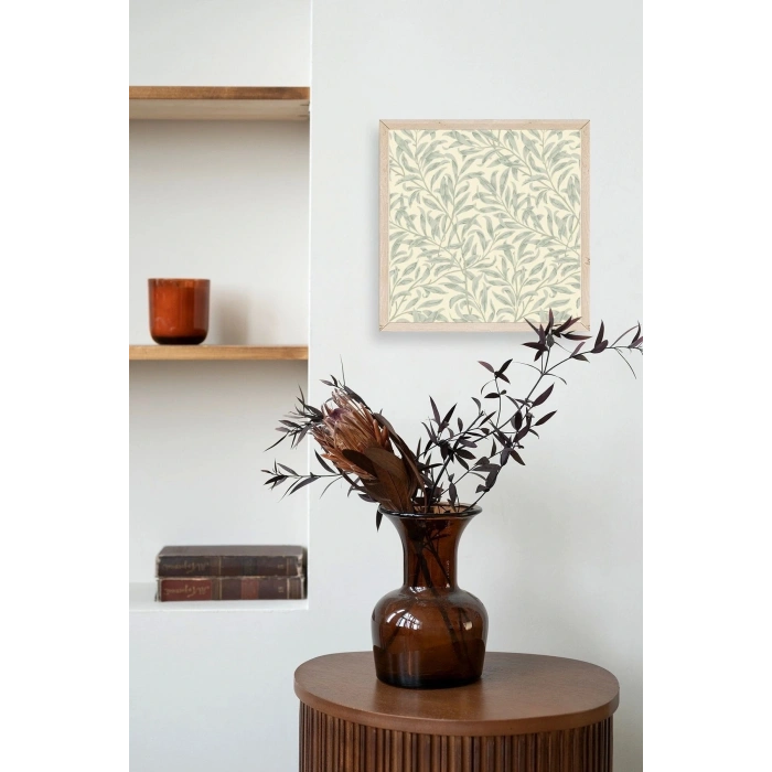 Yaprak Ahşap Çerçeveli Tablo 42 x 42