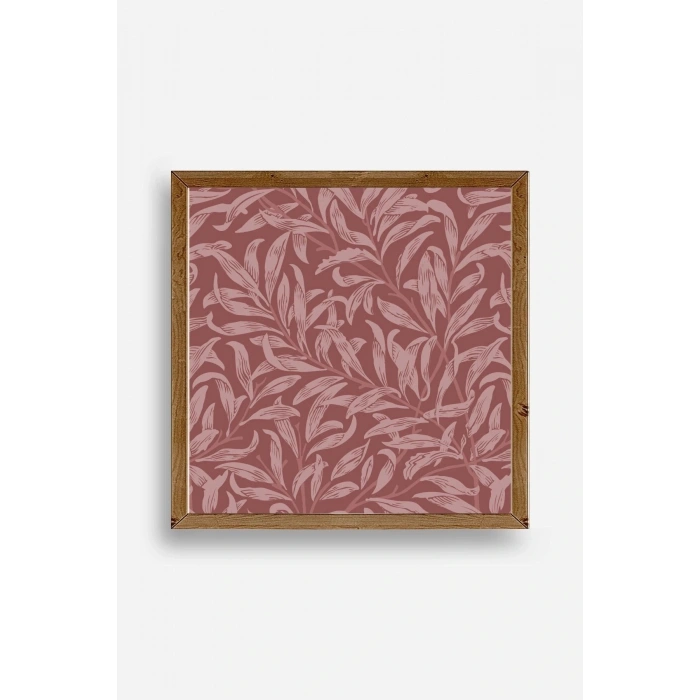 Yaprak Ahşap Çerçeveli Tablo 50 x 50