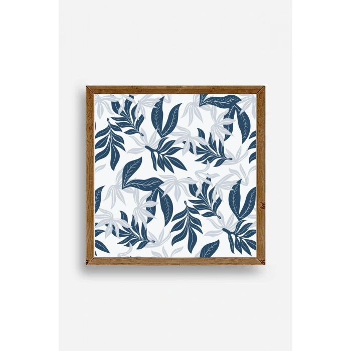 Yaprak Ahşap Çerçeveli Tablo 50 x 50
