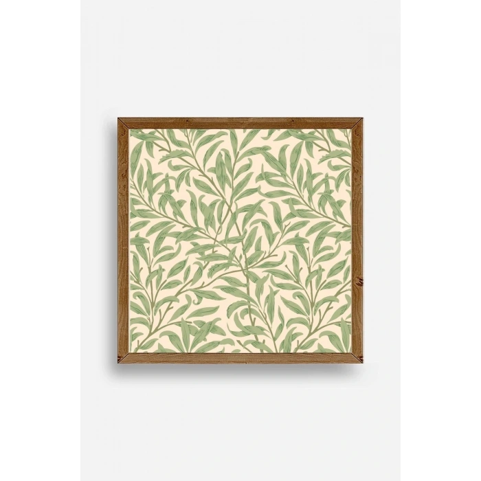 Yaprak Ahşap Çerçeveli Tablo 50 x 50