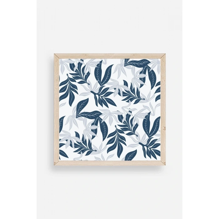 Yaprak Ahşap Çerçeveli Tablo 50 x 50