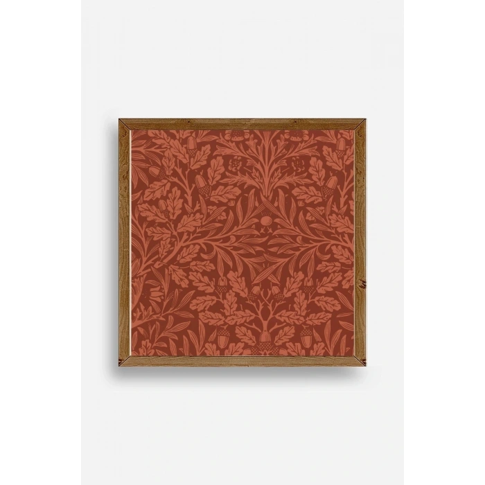 Yaprak Ahşap Çerçeveli Tablo 50 x 50