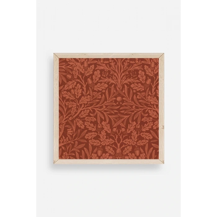 Yaprak Ahşap Çerçeveli Tablo 50 x 50