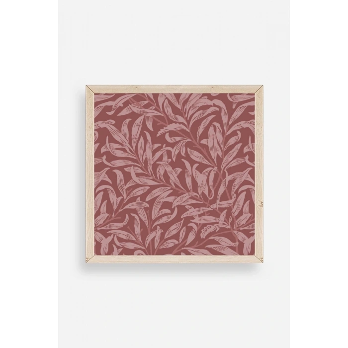 Yaprak Ahşap Çerçeveli Tablo 50 x 50