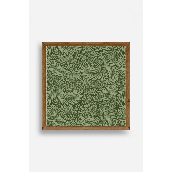 Yaprak Ahşap Çerçeveli Tablo 50 x 50