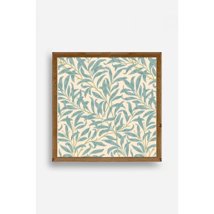 Yaprak Ahşap Çerçeveli Tablo 50 x 50