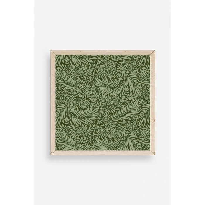 Yaprak Ahşap Çerçeveli Tablo 50 x 50